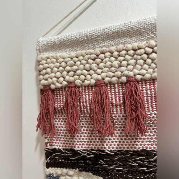 Opalhouse x Target wool woven tapestry wall decor hanging boho eclectic fringe - Picture 5 of 9